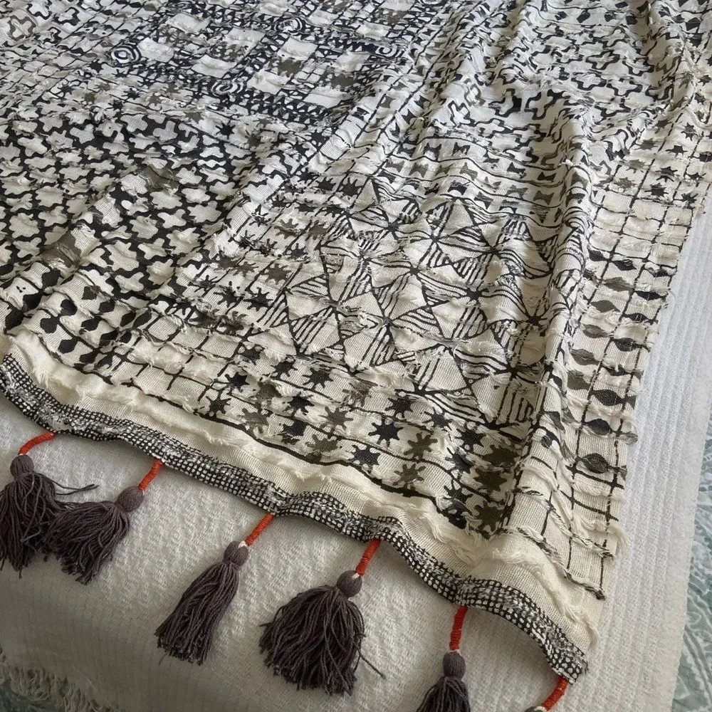 Urban Outfitters Textured Tapestry With Tassels